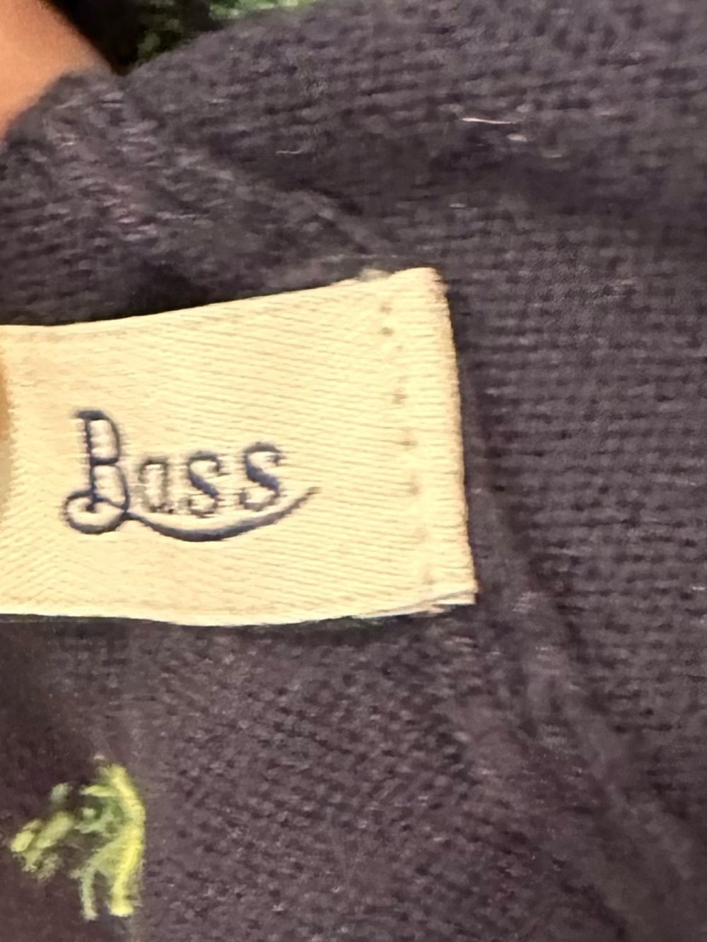 Bass Navy Cardigan with Green Cactus Detail - Picture 4 of 5